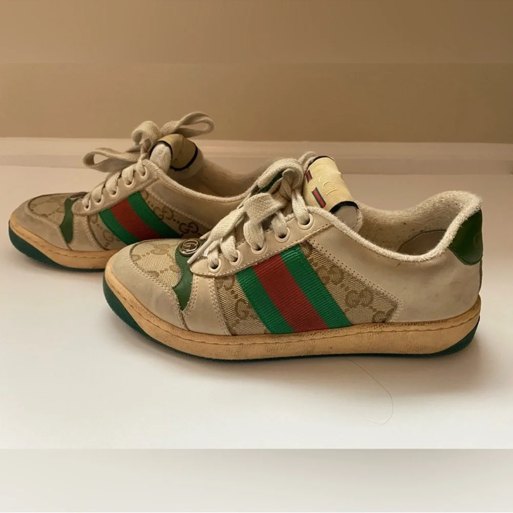 Gucci screener Sneakers with Red and Green Accents - Picture 4 of 10